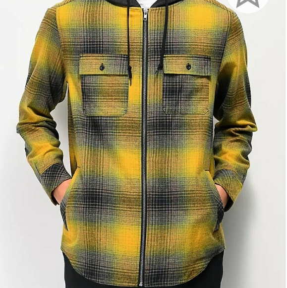 Empyre Chadder Yellow Hooded Flannel 